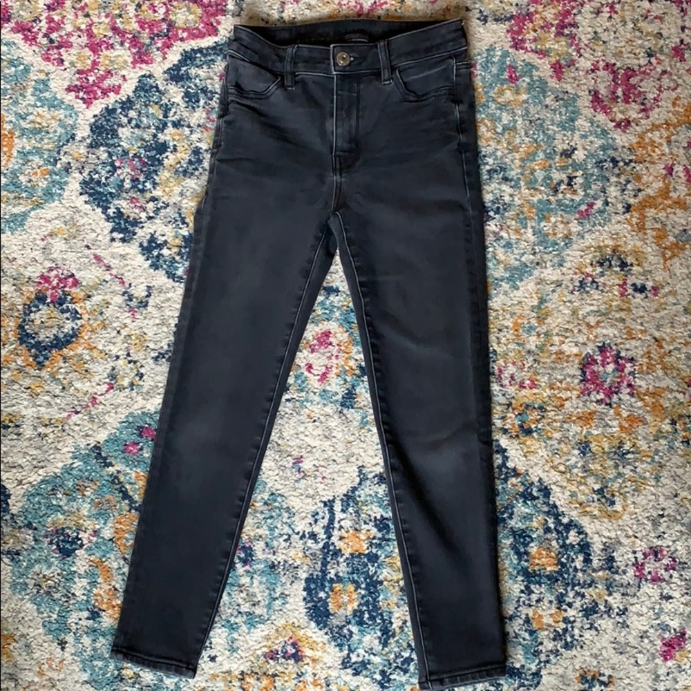 Black American Eagle Skinny Jeans - SHORT